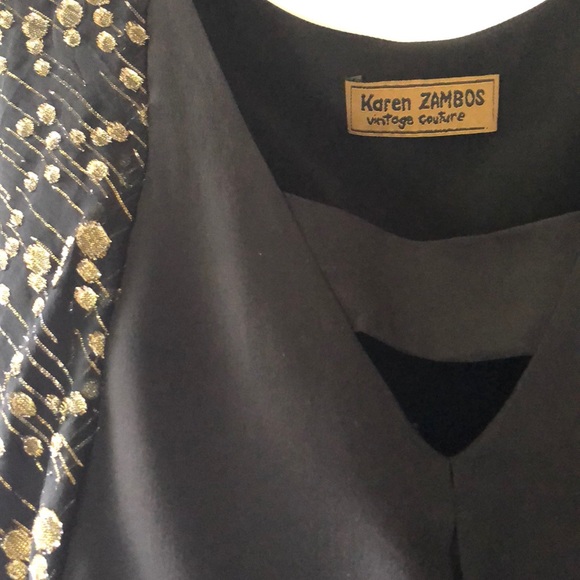 Vintage Couture - little black dress (silk) - Picture 2 of 3